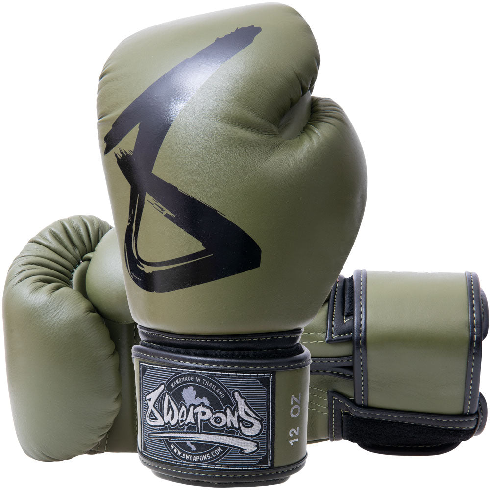 8 WEAPONS Boxhandschuhe, BIG 8 Premium, olive