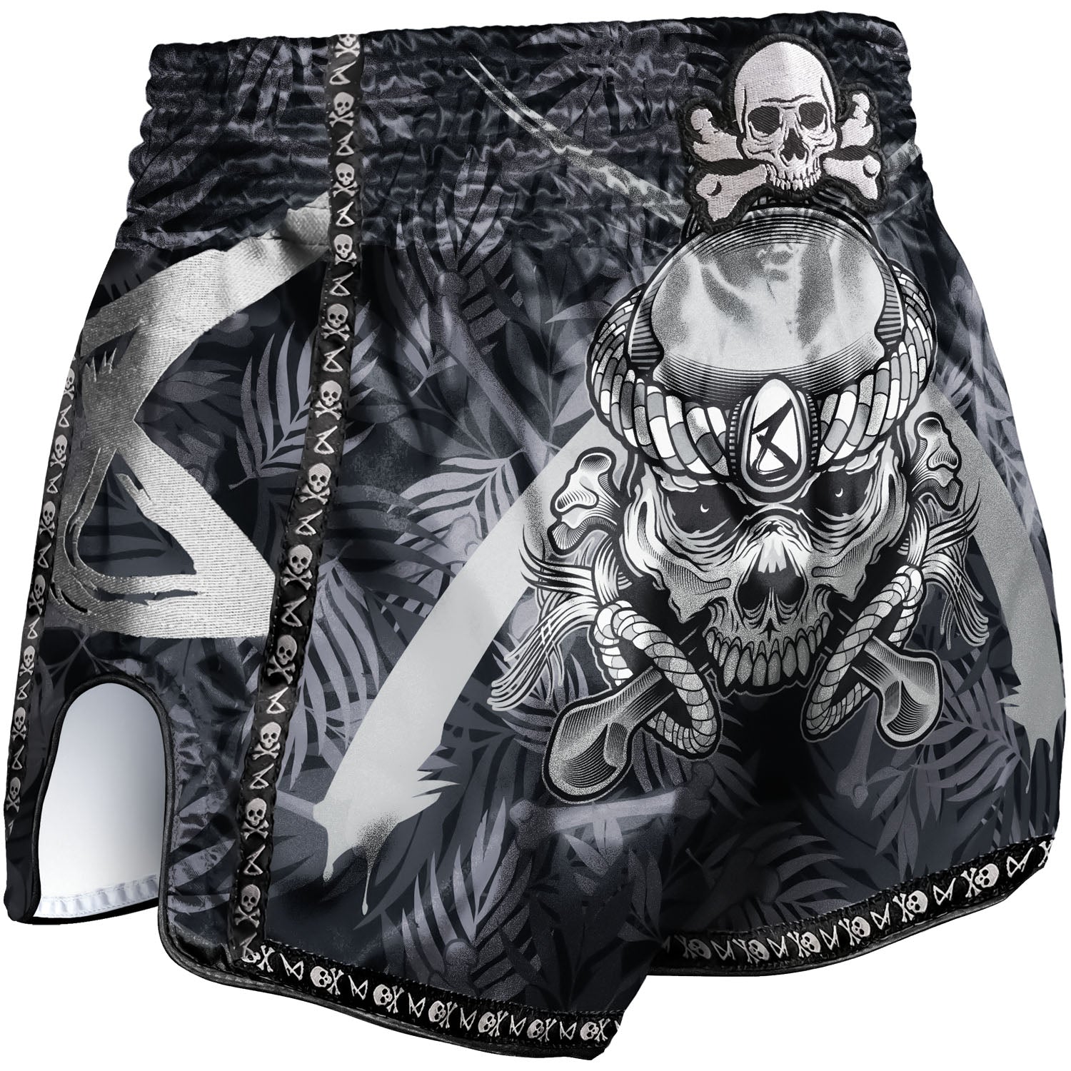 8 WEAPONS Muay Thai Shorts, Bone Island, Schwarz – 8 WEAPONS Fightgear ...