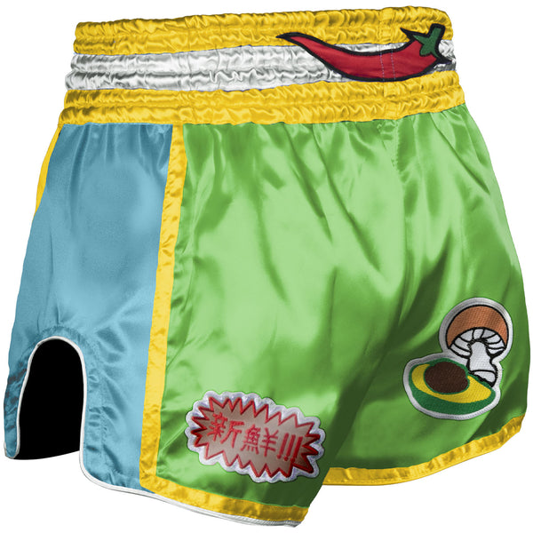 8 WEAPONS Muay Thai Shorts, Yummy, grün