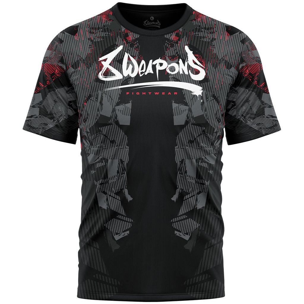 8 WEAPONS Functional T-Shirt, Hit 2.0, schwarz-rot