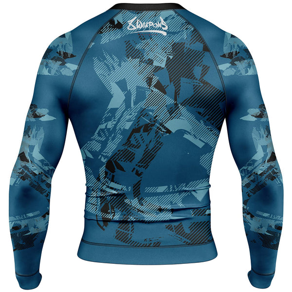 8 WEAPONS Rashguard, L/S, Hit 2.0, navy-schwarz